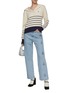 Figure View - Click To Enlarge - KIMHĒKIM - Anchor Stamped Straight Leg Jeans