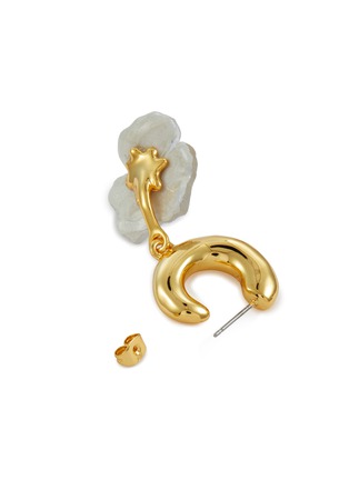 Detail View - Click To Enlarge - ALEXIS BITTAR - Pansy Lucite Petite Hoop Earring