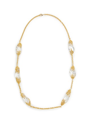 Main View - Click To Enlarge - ALEXIS BITTAR - Liquid Vine Lucite 14k Gold Plated Long Station Necklace