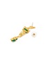 Detail View - Click To Enlarge - ALEXIS BITTAR - Mobile 14K Gold Plated Green Druzy Brass Earrings