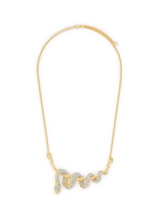 Main View - Click To Enlarge - ALEXIS BITTAR - Coiled Serpent 14K Gold & Rhodium Plated Brass Crystal Necklace