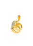 Detail View - Click To Enlarge - ALEXIS BITTAR - Serpent 14K Gold & Rhodium Plated Brass Crystal Pavé Ring
