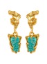 Main View - Click To Enlarge - ALEXIS BITTAR - Mobile 14K Gold Plated Brass Amazonite Small Drop Earring