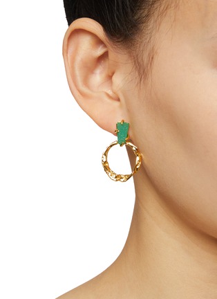 Figure View - Click To Enlarge - ALEXIS BITTAR - Druzy Door Knocker 14k Gold Plated Earrings