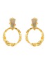Main View - Click To Enlarge - ALEXIS BITTAR - Mobile 14K Gold Plated Brass Smoky Mother Of Pearl Knocker Earring
