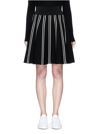 Main View - Click To Enlarge - COMME MOI - Stripe textured knit skirt