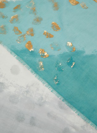 Detail View - Click To Enlarge - FALIERO SARTI - Frayed Noah Printed Silk Blend Scarf