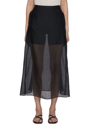 Main View - Click To Enlarge - CALCATERRA - See Through Cotton Silk Skirt