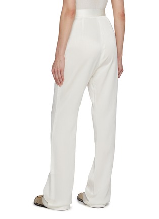 Back View - Click To Enlarge - CALCATERRA - Textured Fluid Cotton Silk Pants