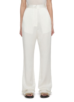 Main View - Click To Enlarge - CALCATERRA - Textured Fluid Cotton Silk Pants
