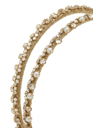 Detail View - Click To Enlarge - JENNIFER BEHR - Gina Doublie-band Pearl And Crystal Headband