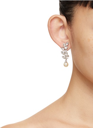 Figure View - Click To Enlarge - JENNIFER BEHR - Verla Swarovski Crystal Faux Pearl Earrings