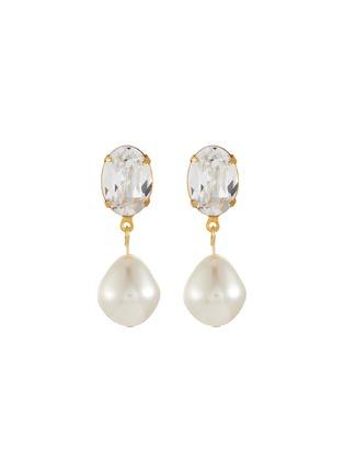 Main View - Click To Enlarge - JENNIFER BEHR - Tunis 18K Gold Plated Crystal Pearl Earrings