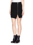 Front View - Click To Enlarge - IRO - 'Warol' asymmetric zip mini skirt