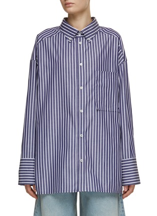 Main View - Click To Enlarge - DARKPARK - Nathalie Oversized Striped Cotton Shirt