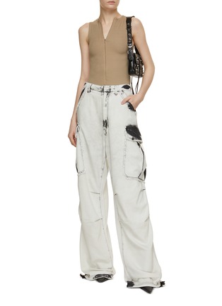 Figure View - Click To Enlarge - DARKPARK - Vivi Hand Bleached Cargo Jeans