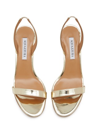 Detail View - Click To Enlarge - AQUAZZURA - So Nude 50 Leather Heeled Sandals