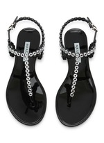 サンダル・ミュール Aquazzura ALMOST BARE CRYSTAL JELLY SANDALS Aquazzura Almost Bare Crystal Jelly Slingback Sandals