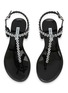 Detail View - Click To Enlarge - AQUAZZURA - Almost Bare Crystal Embellished Jelly Sandals
