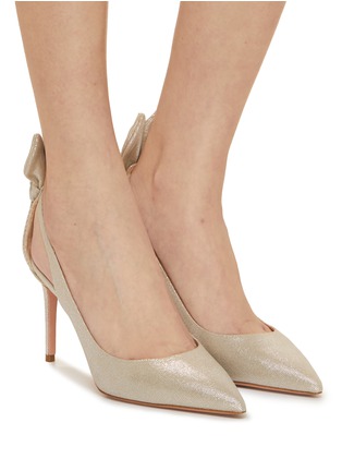 Figure View - Click To Enlarge - AQUAZZURA - Bow Tie 85 Slingback Pumps