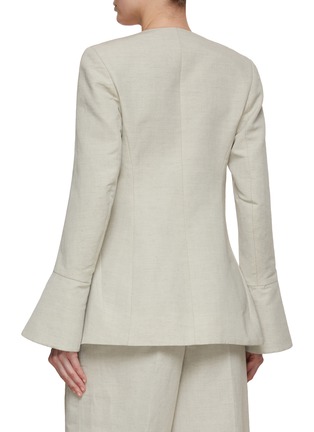 Back View - Click To Enlarge - CO - Single Breasted Wool Linen Jacket