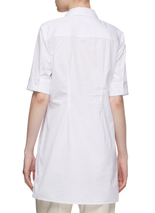 Back View - Click To Enlarge - CO - Fitted Long Poplin Shirt