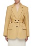 Main View - Click To Enlarge - CO - Single Breasted Belted Cotton Blazer
