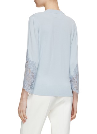 Back View - Click To Enlarge - ERMANNO SCERVINO - Lace Sleeve Cardigan