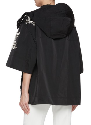Back View - Click To Enlarge - ERMANNO SCERVINO - Bell Sleeve Hooded Embroidered Jacket
