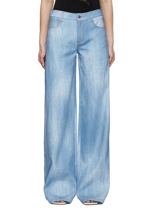 Main View - Click To Enlarge - ERMANNO SCERVINO - Wide Leg Chambray Pants