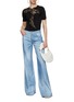 Figure View - Click To Enlarge - ERMANNO SCERVINO - Wide Leg Chambray Pants