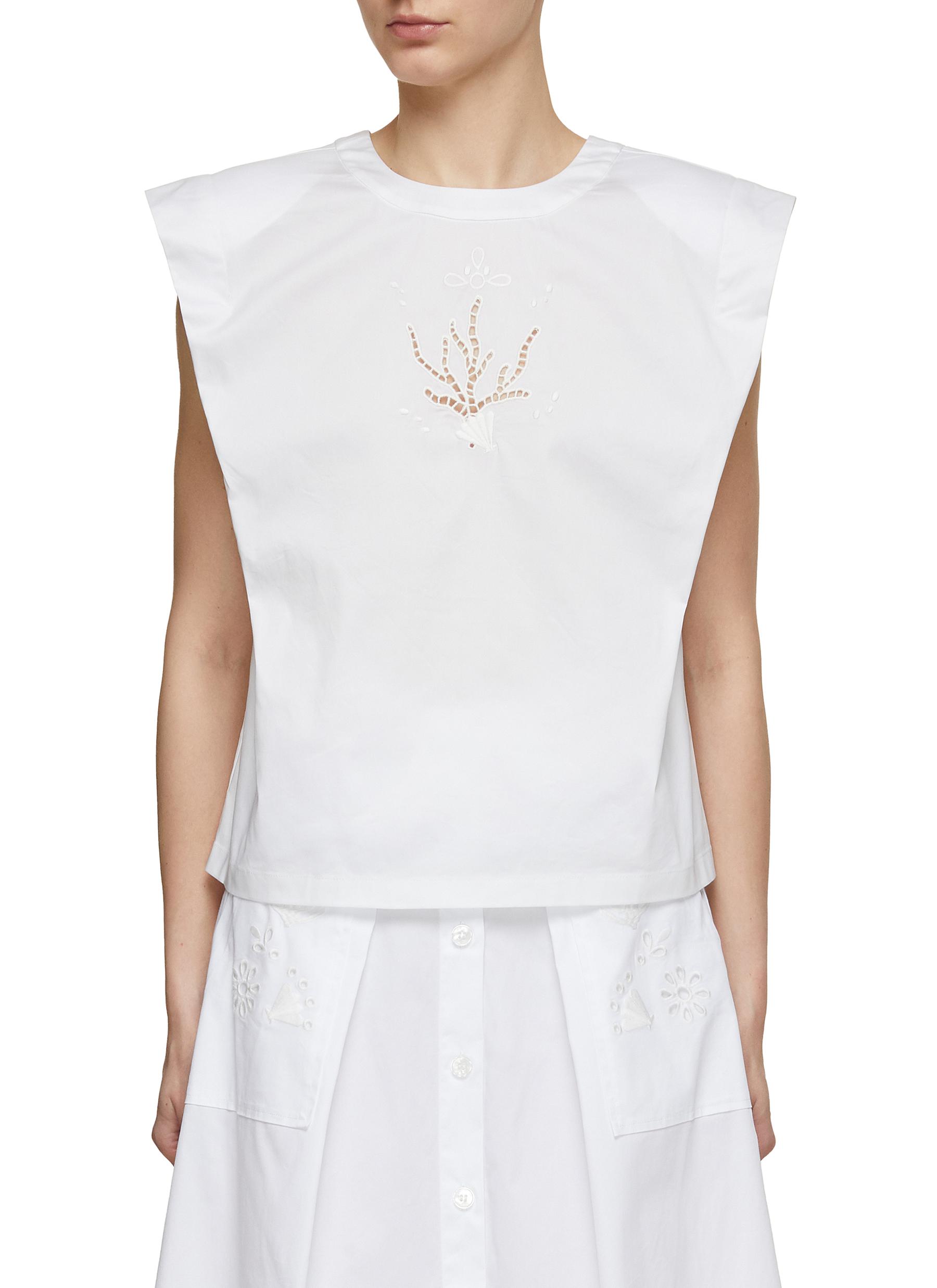 Broderie Anglaise Front Top