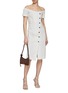 Figure View - Click To Enlarge - MARELLA - Button Down Pinstripe Dress