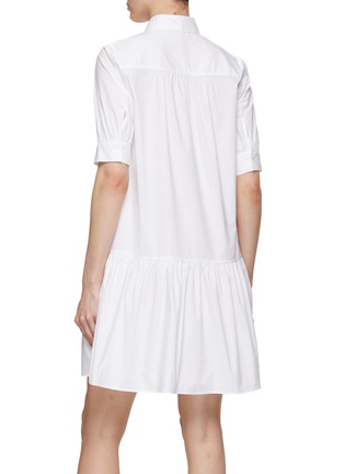 Back View - Click To Enlarge - MARELLA - Drop Waist Poplin Shirt Dress