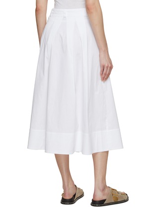 Back View - Click To Enlarge - MARELLA - Broderie Anglaise Button Down Poplin Skirt