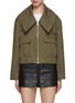 Main View - Click To Enlarge - GANNI - Wide Collar Short Jacket