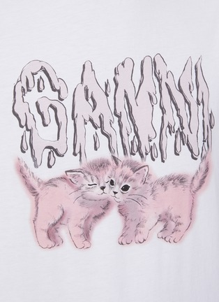  - GANNI - Cats Print Relaxed T-Shirt