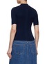 Back View - Click To Enlarge - GANNI - Mini Ribbed Merino Wool Polo Top