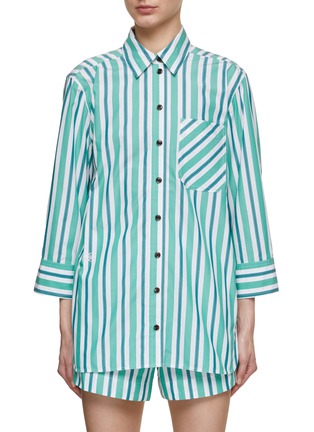 Main View - Click To Enlarge - GANNI - Stripe Cotton Shirt