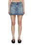 Main View - Click To Enlarge - GANNI - Sparkle Logo Denim Mini Skirt