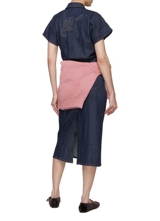 Figure View - Click To Enlarge - GANNI - Rinse Stitch Denim Midi Dress