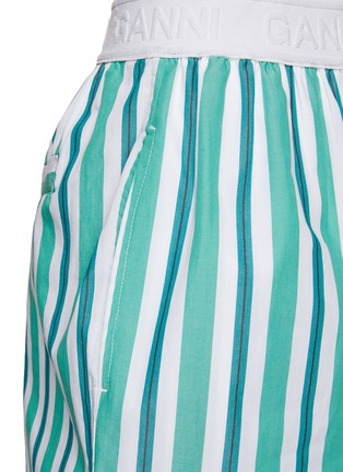  - GANNI - Stripe Elastic Waistband Shorts