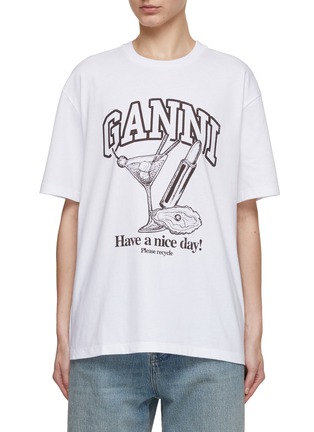 Main View - Click To Enlarge - GANNI - Future Heavy Cocktail Graphic T-Shirt