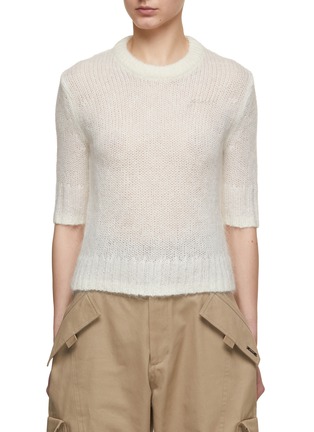 Main View - Click To Enlarge - GANNI - O-Neck Mohair Blend Knit Top