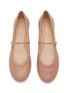 Detail View - Click To Enlarge - GIANVITO ROSSI - Carla Leather Mary Jane Ballerina Flats