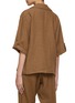Back View - Click To Enlarge - LE KASHA - Coin Button Cropped Linen Shirt