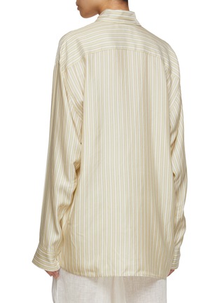 Back View - Click To Enlarge - LE KASHA - Pinstripe Silk Shirt
