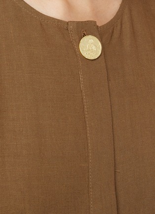  - LE KASHA - Coin Button Linen Dress