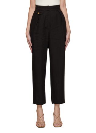 Main View - Click To Enlarge - LE KASHA - Cropped Linen Pants