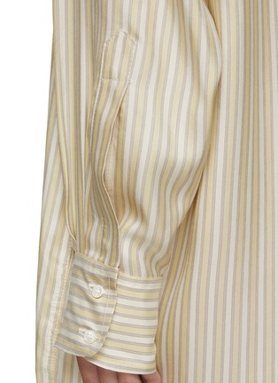  - LE KASHA - Pinstripe Silk Shirt Dress